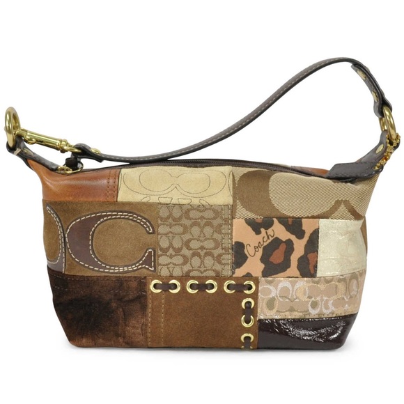 Coach RARE Patchwork Purse, Leather & Suede - Picture 1 of 7